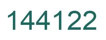 Number 144122 green image