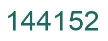 Number 144152 green image