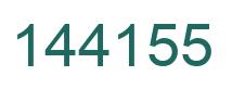 Number 144155 green image