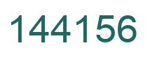 Number 144156 green image
