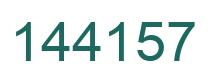 Number 144157 green image