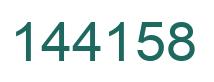 Number 144158 green image