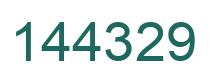 Number 144329 green image