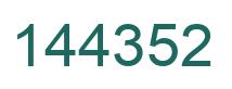 Number 144352 green image