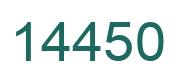 Number 14450 green image