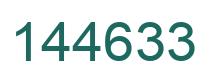 Number 144633 green image