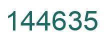 Number 144635 green image