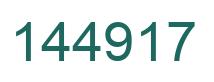 Number 144917 green image