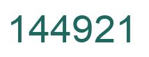Number 144921 green image