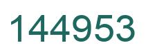 Number 144953 green image