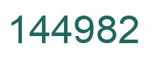 Number 144982 green image