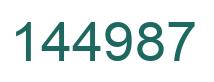 Number 144987 green image