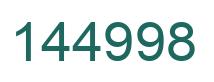 Number 144998 green image