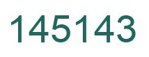Number 145143 green image