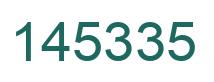 Number 145335 green image