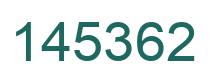 Number 145362 green image