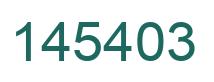 Number 145403 green image