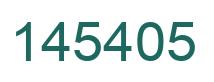 Number 145405 green image