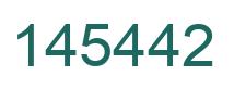 Number 145442 green image
