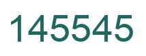 Number 145545 green image