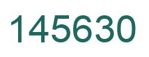 Number 145630 green image