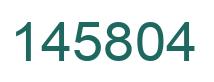 Number 145804 green image
