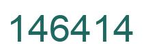 Number 146414 green image