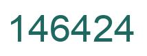Number 146424 green image