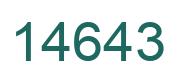 Number 14643 green image