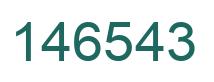 Number 146543 green image