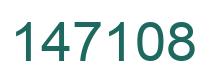 Number 147108 green image