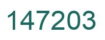 Number 147203 green image