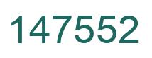 Number 147552 green image