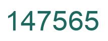 Number 147565 green image