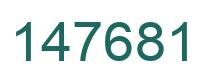 Number 147681 green image