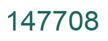 Number 147708 green image