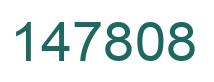 Number 147808 green image
