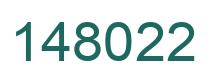 Number 148022 green image
