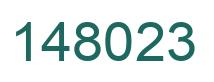 Number 148023 green image