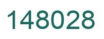 Number 148028 green image