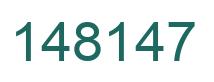 Number 148147 green image