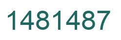 Number 1481487 green image