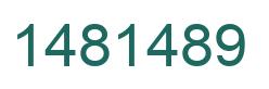 Number 1481489 green image