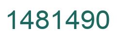 Number 1481490 green image