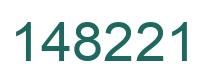 Number 148221 green image