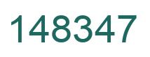 Number 148347 green image