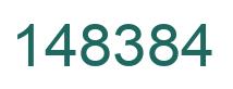Number 148384 green image