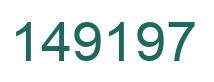 Number 149197 green image