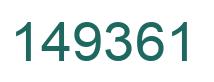 Number 149361 green image