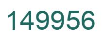 Number 149956 green image